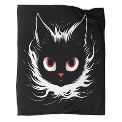 Chat Plaid en Polaire Imprimé 3D Couverture Douce Confortable pour Canapé Lit Bureau