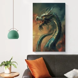 oriental Dragon Peinture sur toile sans cadre, impressions posters art mural pour déco maison chambre bureau