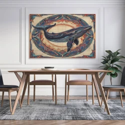 Baleine Peinture sur toile sans cadre, impressions posters art mural pour déco maison chambre bureau