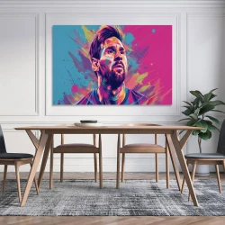 Lionel Messi Peinture sur toile sans cadre, impressions posters art mural pour déco maison chambre bureau