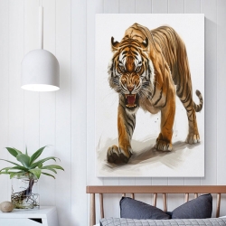 Tigre Peinture sur toile sans cadre, impressions posters art mural pour déco maison chambre bureau