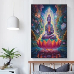 Bouddha Peinture sur toile sans cadre, impressions posters art mural pour déco maison chambre bureau