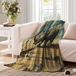 Rhinocéros Plaid en Polaire Imprimé 3D Couverture Douce Confortable pour Canapé Lit Bureau