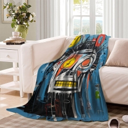 Art abstrait Plaid en Polaire Imprimé 3D Couverture Douce Confortable pour Canapé Lit Bureau