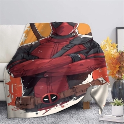 Marvel Deadpool Plaid en Polaire Imprimé 3D Couverture Douce Confortable pour Canapé Lit Bureau