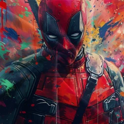 Deadpool Marvel Housse de Couette Imprimée 3D Douce 3 Pièces Literie Garçons Filles