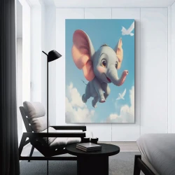 Elefante Pintura en lienzo sin marco, impresiones de pósters arte pared para decoración hogar dormitorio oficina