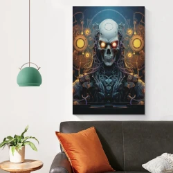 Crâne Peinture sur toile sans cadre, impressions posters art mural pour déco maison chambre bureau