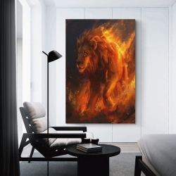 Lion Peinture sur toile sans cadre, impressions posters art mural pour déco maison chambre bureau