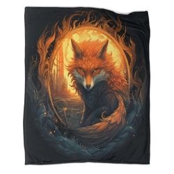 Fox 3D Printed Fleece Throw Blanket Soft Cozy Blanket for Couch Sofa Bed Office