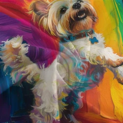 Yorkshire Terrier Housse de Couette Imprimée 3D Douce 3 Pièces Literie Garçons Filles