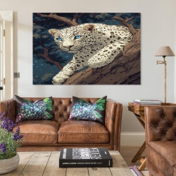 Léopard Peinture sur toile sans cadre, impressions posters art mural pour déco maison chambre bureau