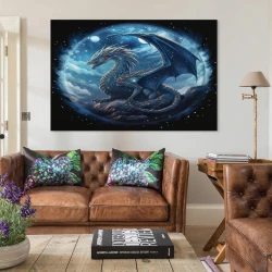 occidental Dragon Peinture sur toile sans cadre, impressions posters art mural pour déco maison chambre bureau