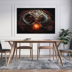 oriental Dragon Peinture sur toile sans cadre, impressions posters art mural pour déco maison chambre bureau