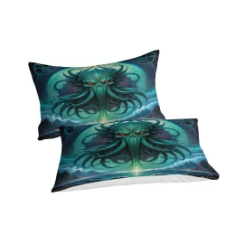 Mito dell'orrore Cthulhu Copripiumino Stampato 3D Morbido 3 Pezzi Biancheria da Letto per Ragazzi Ragazze