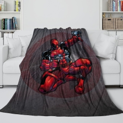Marvel Deadpool Plaid en Polaire Imprimé 3D Couverture Douce Confortable pour Canapé Lit Bureau