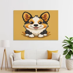 Corgi Pittura su tela senza cornice, stampe di poster arte murale per arredo casa camera ufficio