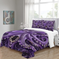 Pieuvre Housse de Couette Imprimée 3D Douce 3 Pièces Literie Garçons Filles