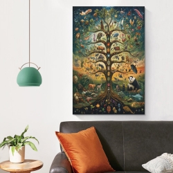 Arbre de vie Peinture sur toile sans cadre, impressions posters art mural pour déco maison chambre bureau