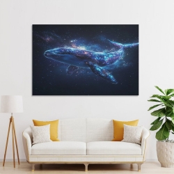 Baleine Peinture sur toile sans cadre, impressions posters art mural pour déco maison chambre bureau