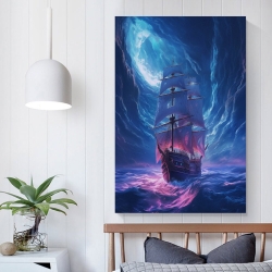 Voilier Peinture sur toile sans cadre, impressions posters art mural pour déco maison chambre bureau