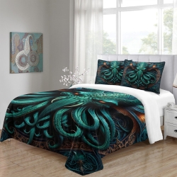 Mythe de l'horreur Cthulhu Housse de Couette Imprimée 3D Douce 3 Pièces Literie Garçons Filles