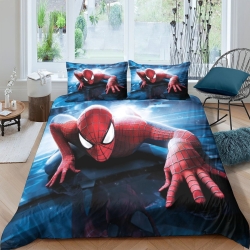 Avengers Spider Man Housse de Couette Imprimée 3D Douce 3 Pièces Literie Garçons Filles