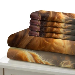 Golden Retriever Housse de Couette Imprimée 3D Douce 3 Pièces Literie Garçons Filles