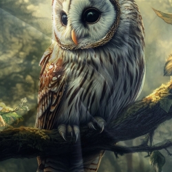 Hibou Housse de Couette Imprimée 3D Douce 3 Pièces Literie Garçons Filles
