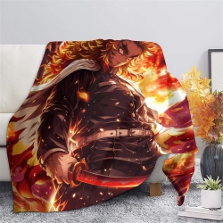 Tueur de démons: Demon Slayer Plaid en Polaire Imprimé 3D Couverture Douce Confortable pour Canapé Lit Bureau