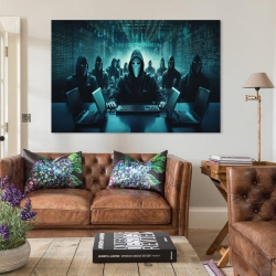 Hacker Peinture sur toile sans cadre, impressions posters art mural pour déco maison chambre bureau
