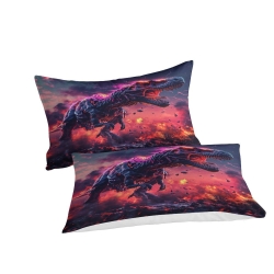 Dinosaure Housse de Couette Imprimée 3D Douce 3 Pièces Literie Garçons Filles