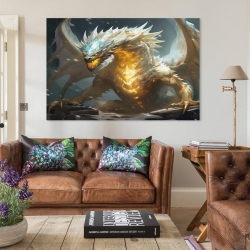occidental Dragon Peinture sur toile sans cadre, impressions posters art mural pour déco maison chambre bureau