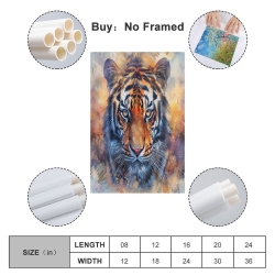 Tigre Peinture sur toile sans cadre, impressions posters art mural pour déco maison chambre bureau