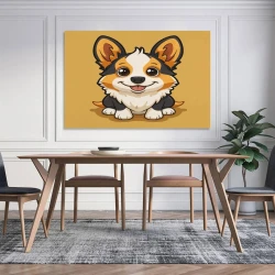 Corgi Pittura su tela senza cornice, stampe di poster arte murale per arredo casa camera ufficio