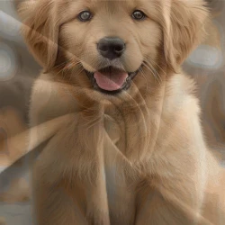 Golden Retriever Housse de Couette Imprimée 3D Douce 3 Pièces Literie Garçons Filles