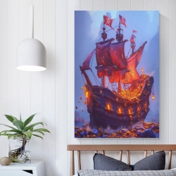 Voilier Peinture sur toile sans cadre, impressions posters art mural pour déco maison chambre bureau