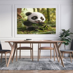 Panda Peinture sur toile sans cadre, impressions posters art mural pour déco maison chambre bureau