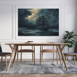 Voilier Peinture sur toile sans cadre, impressions posters art mural pour déco maison chambre bureau