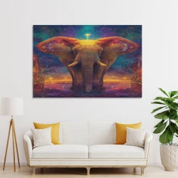 Éléphant Peinture sur toile sans cadre, impressions posters art mural pour déco maison chambre bureau