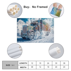 Gros camion Peinture sur toile sans cadre, impressions posters art mural pour déco maison chambre bureau
