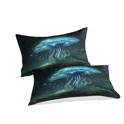 Méduse Housse de Couette Imprimée 3D Douce 3 Pièces Literie Garçons Filles