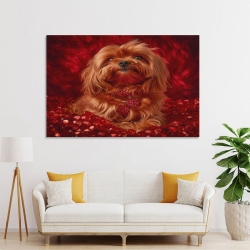 Xishi Chien Peinture sur toile sans cadre, impressions posters art mural pour déco maison chambre bureau