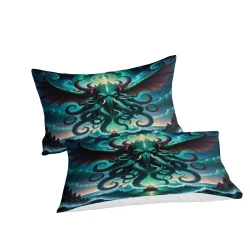 Mythe de l'horreur Cthulhu Housse de Couette Imprimée 3D Douce 3 Pièces Literie Garçons Filles