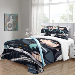 Tueur de démons: Demon Slayer Housse de Couette Imprimée 3D Douce 3 Pièces Literie Garçons Filles