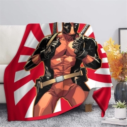 Marvel Deadpool Plaid en Polaire Imprimé 3D Couverture Douce Confortable pour Canapé Lit Bureau