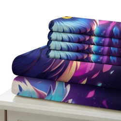 Hibou Housse de Couette Imprimée 3D Douce 3 Pièces Literie Garçons Filles