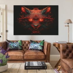 Loup Peinture sur toile sans cadre, impressions posters art mural pour déco maison chambre bureau