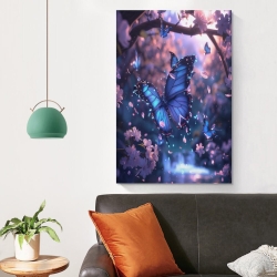 Papillon Peinture sur toile sans cadre, impressions posters art mural pour déco maison chambre bureau