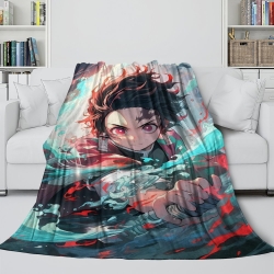 Tueur de démons: Demon Slayer Plaid en Polaire Imprimé 3D Couverture Douce Confortable pour Canapé Lit Bureau